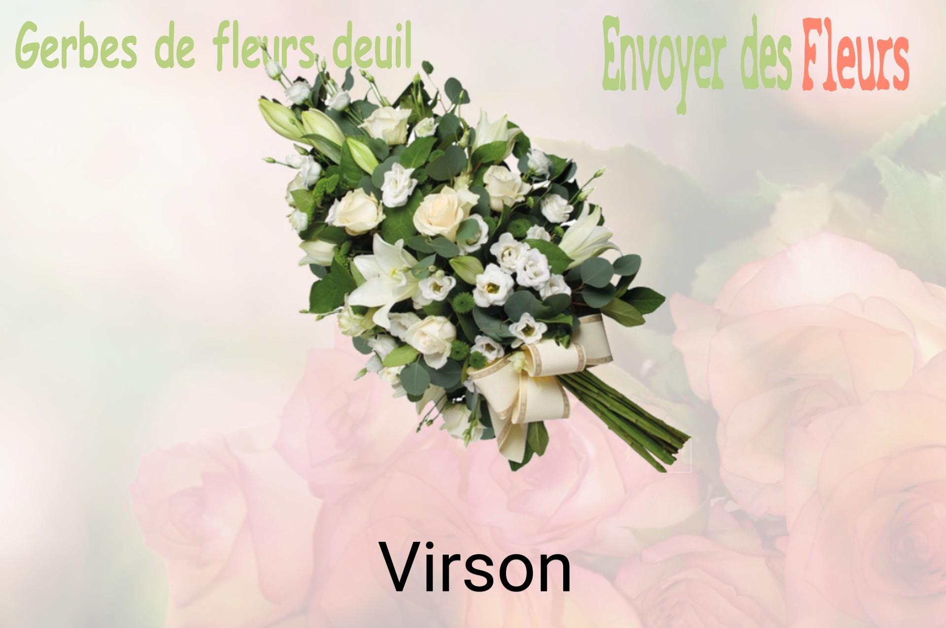 Gerbe de fleurs de deuil livrée à Virson